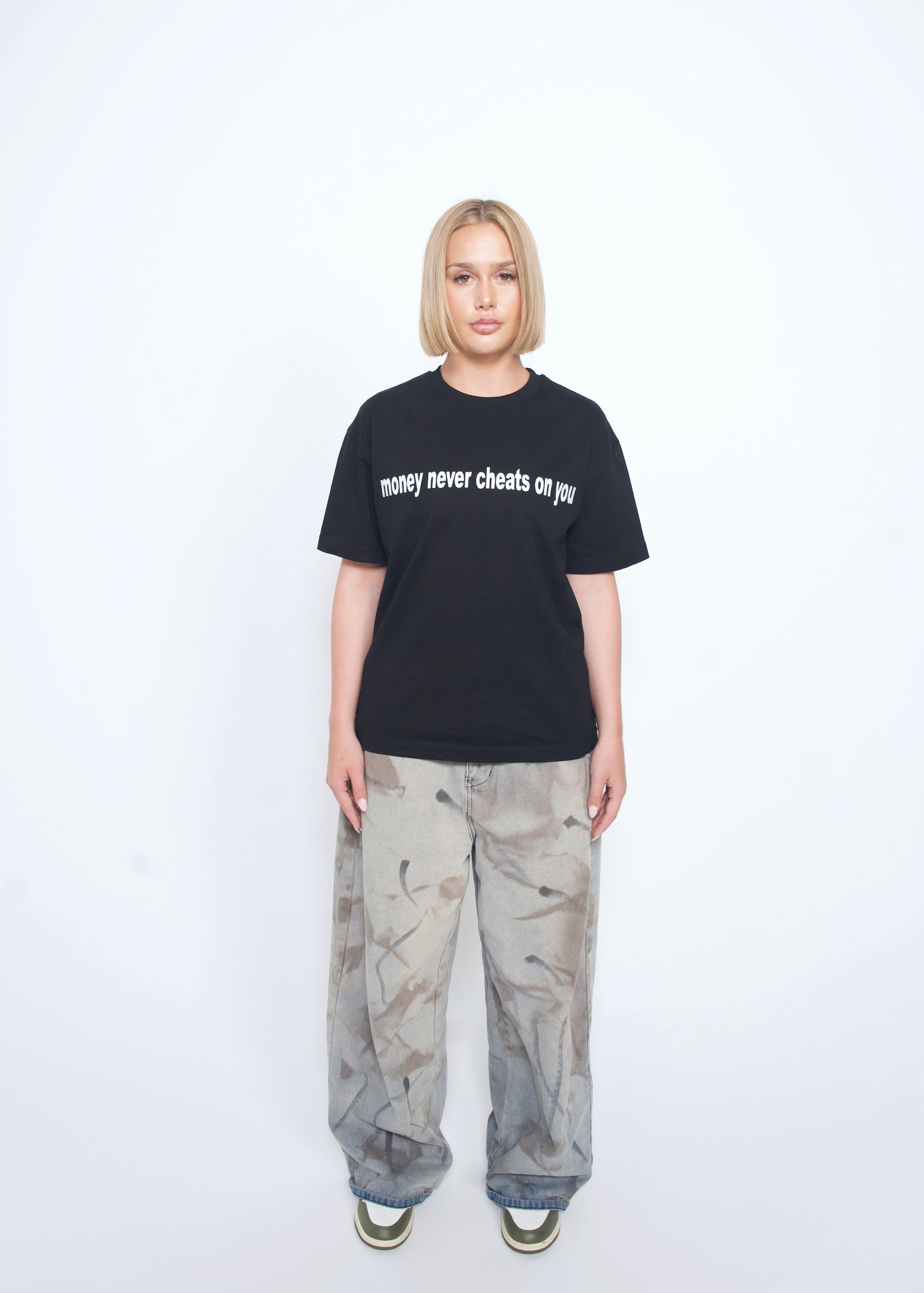 MONEY NEVER CHEATS T SHIRT