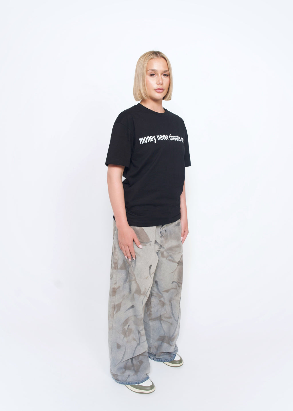 MONEY NEVER CHEATS T SHIRT